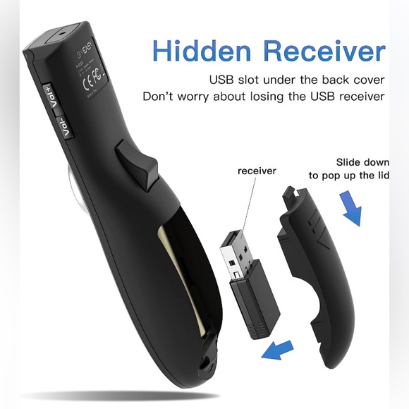 ByEasy 2.4GHz Laser Wireless Presenter Black/Gray NWOT - Picture 3 of 12